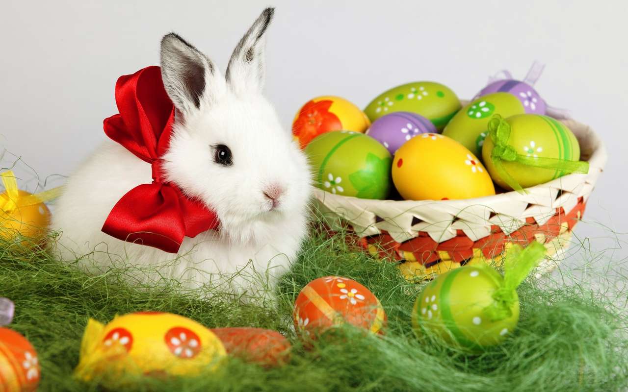 conejo de Pascua puzzle online a partir de foto