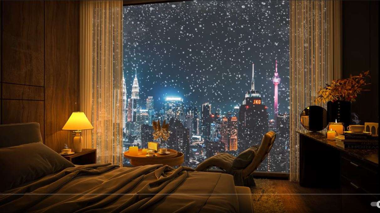 Bedroom at night online puzzle