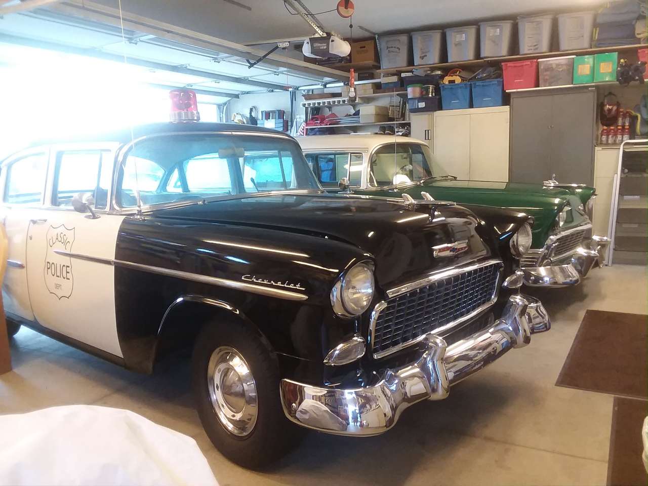 1955 chevy and 1956 chevy puzzle online from photo