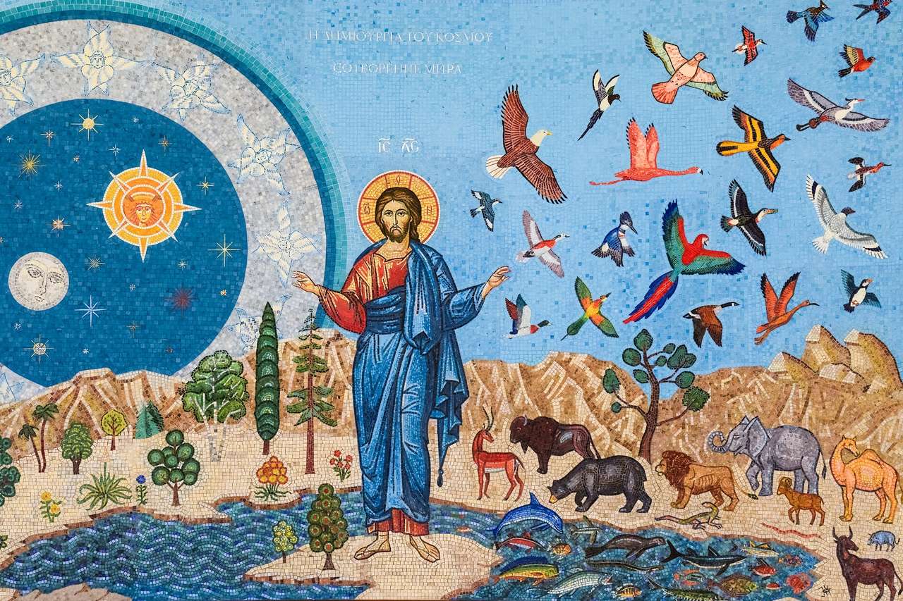 Исус и Сътворението онлайн пъзел