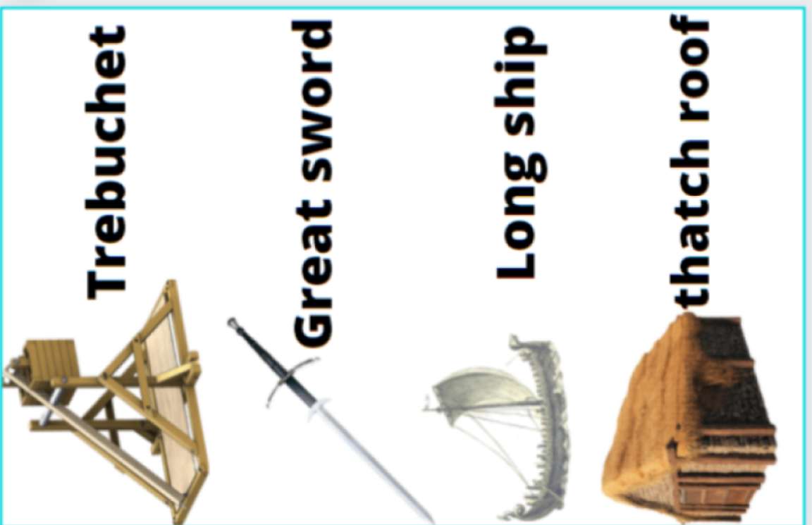 matching medieval weapons puzzle online from photo