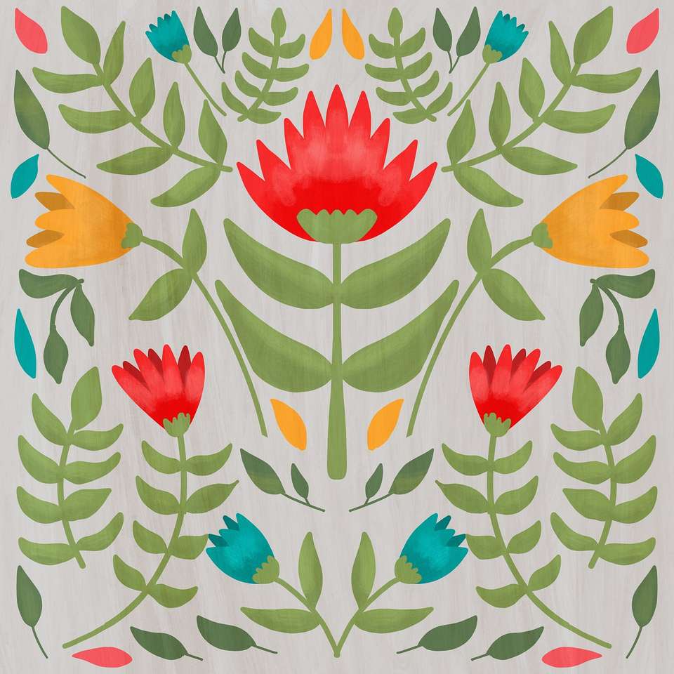 színes virágok puzzle online fotóról
