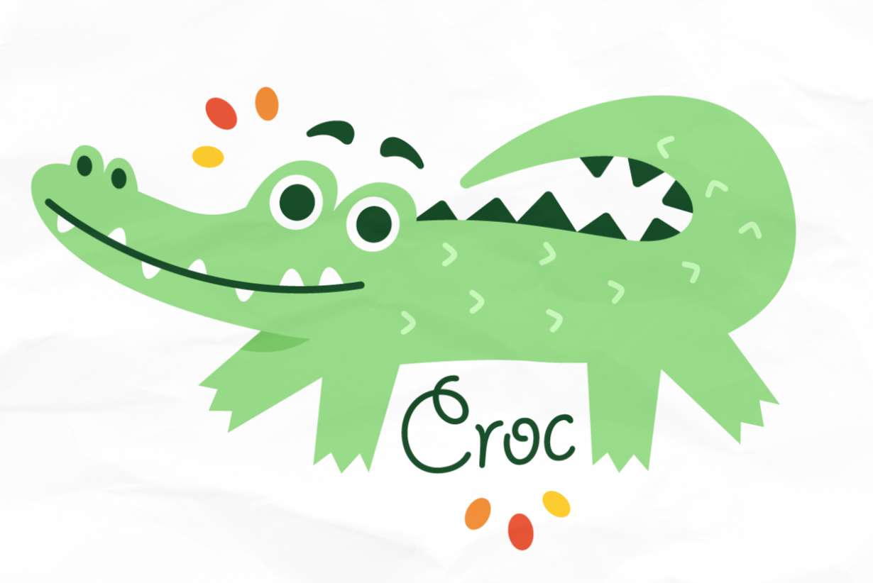 Krokodil puzzle online fotóról