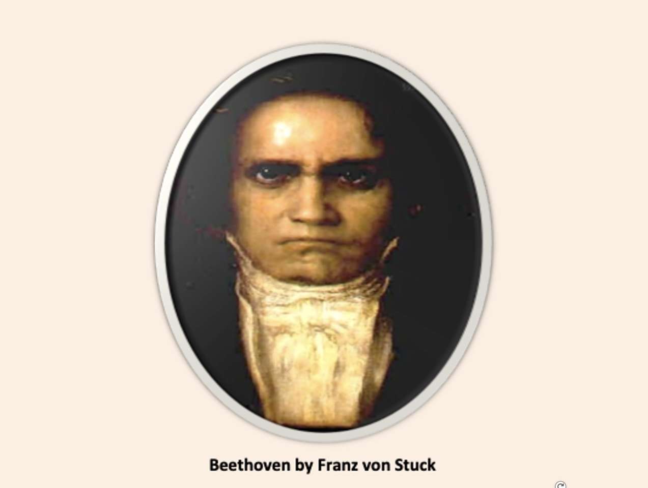 Porträtt av Ludwig van Beethoven Pussel online