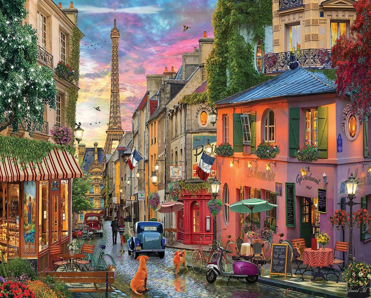 En liten stad i Paris pussel online från foto