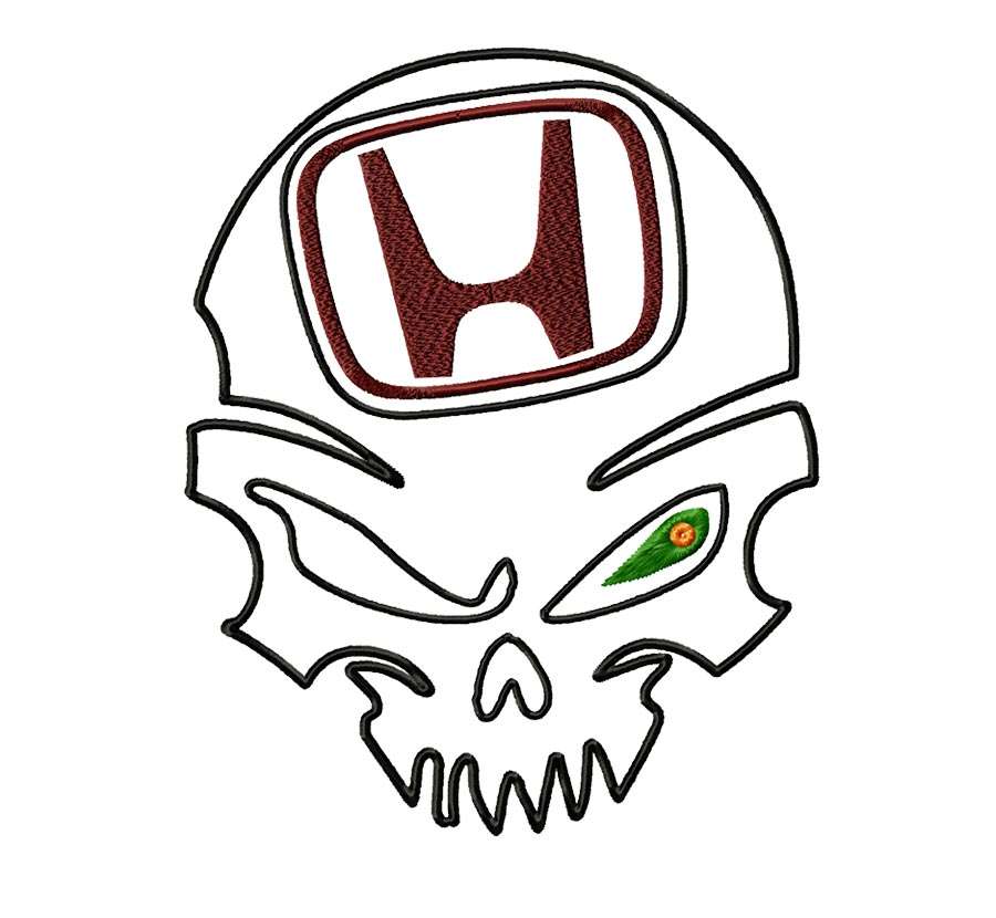 Honda-Schädel, Logo. Stickerei-ontwerp puzzel online van foto