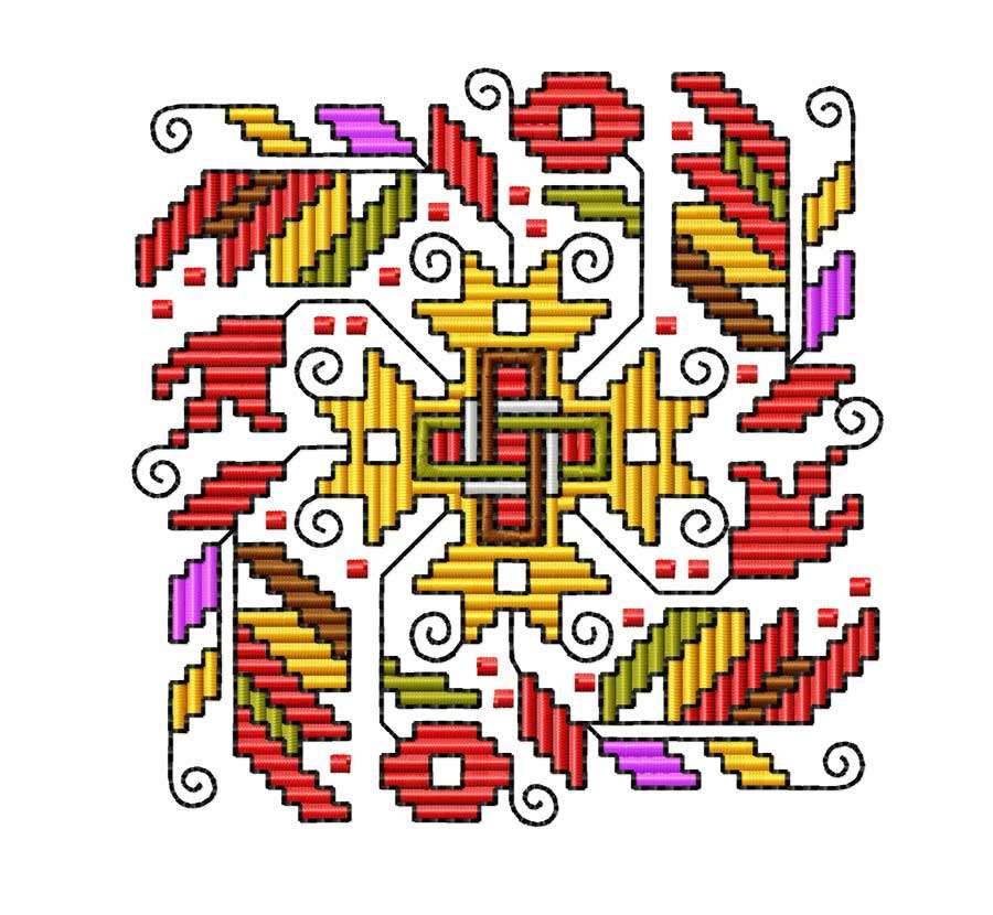 Ornament etnische puzzel online van foto