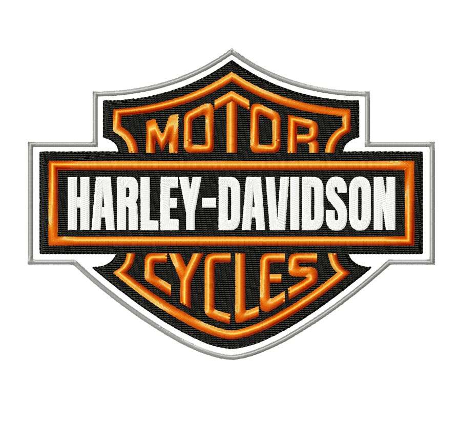 Emblem Harley-Davidson. Konzeption der Broderie Online-Puzzle