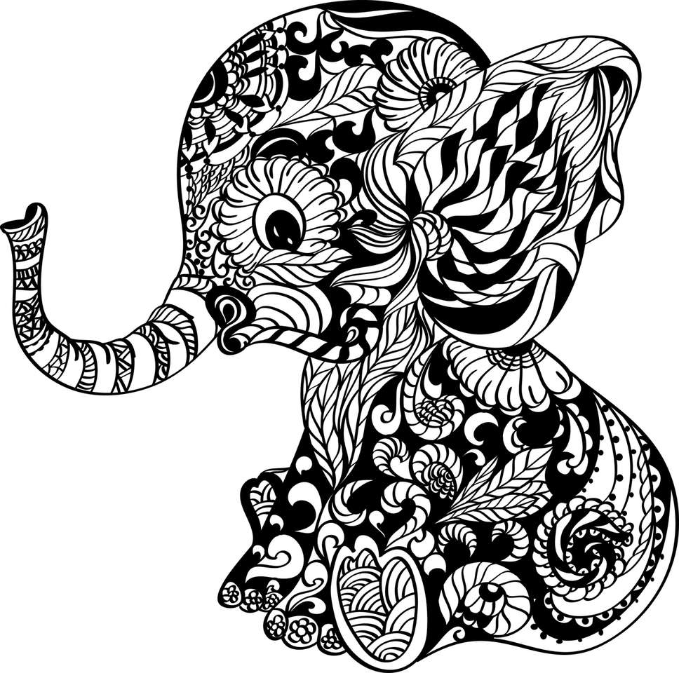 Слон онлайн пъзел