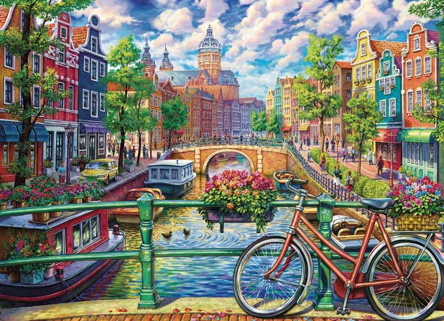 bicicleta en un puente puzzle online a partir de foto