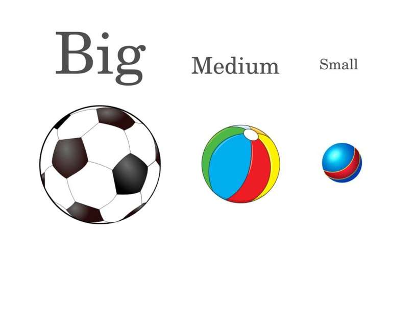BİG MEDUM AND SMALL online puzzle