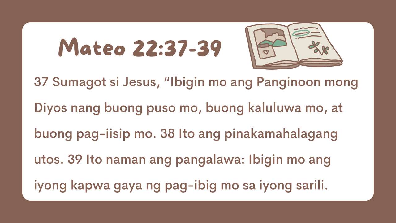 MATEO 22: 37-39 rompecabezas en línea