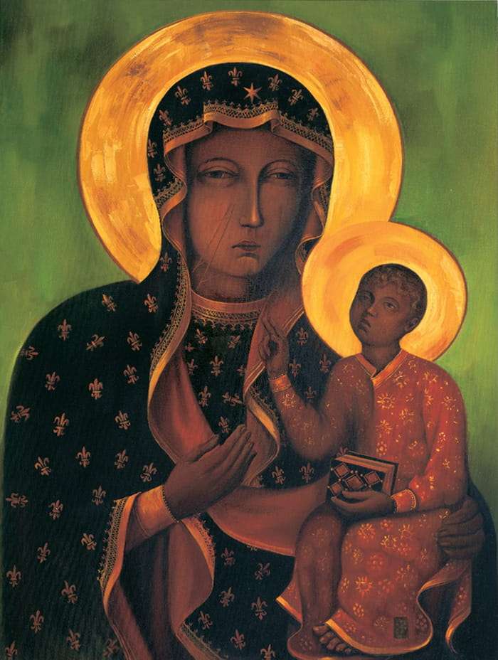 Дева Мария от Ченстохова онлайн пъзел от снимка