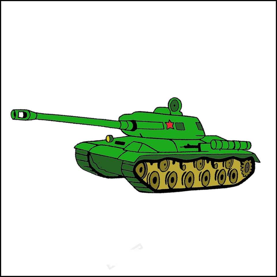 Tank green puzzle online from photo