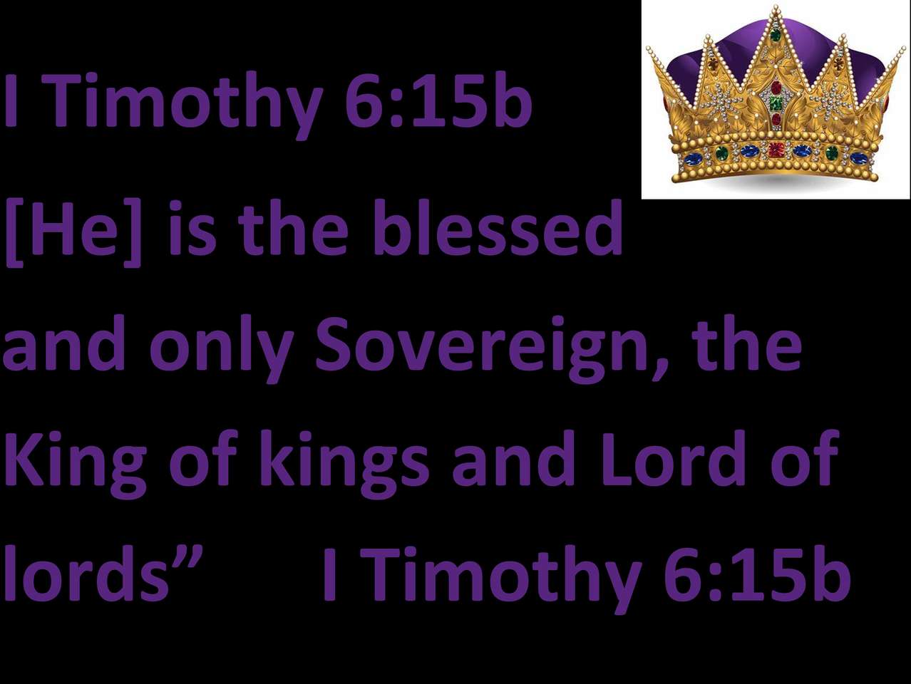 1 Timothy 6: 15b online puzzle