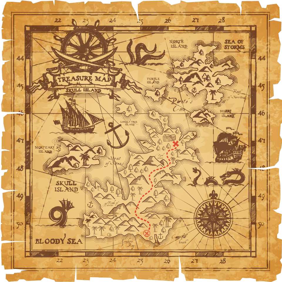 Mapa del Tesoro online puzzle