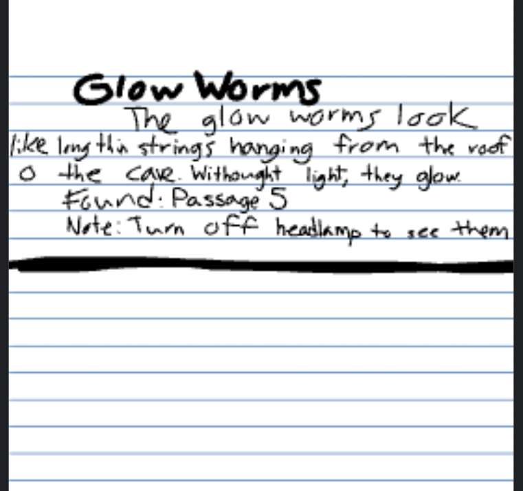 Glow Worm Notes online puzzle