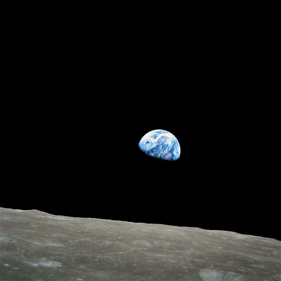 Moon and earth puzzle online from photo