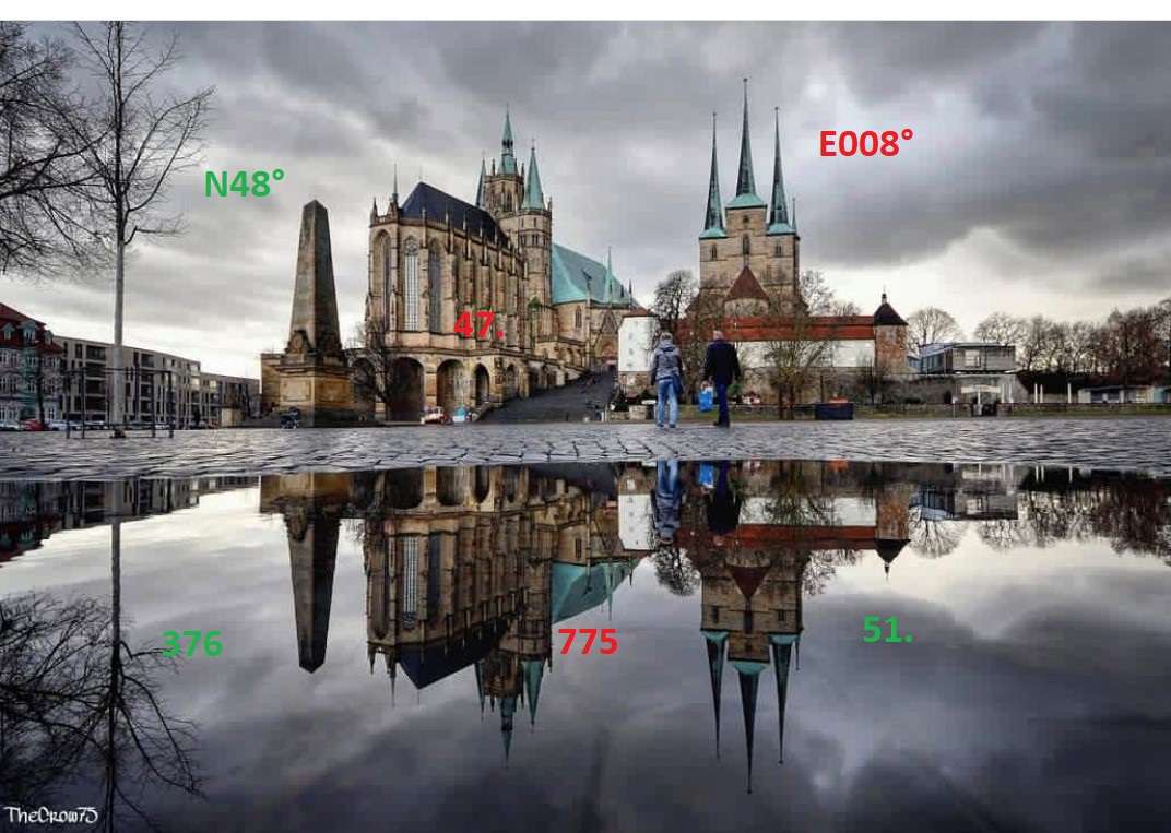 Erfurts katedral och Severi-kyrkan pussel online från foto