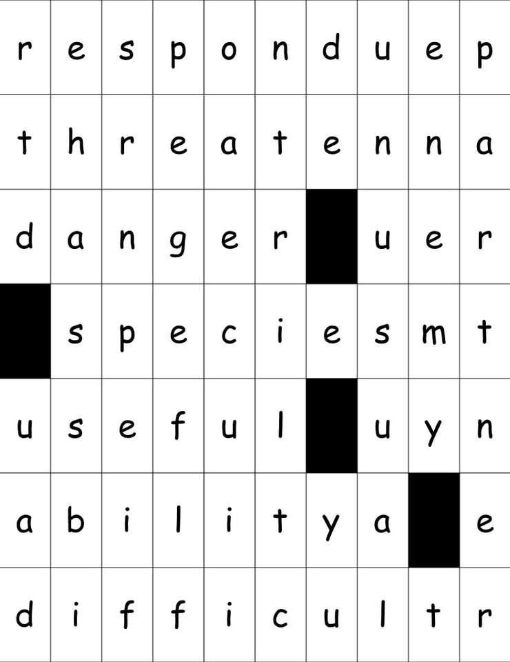 Klíčová slova online puzzle