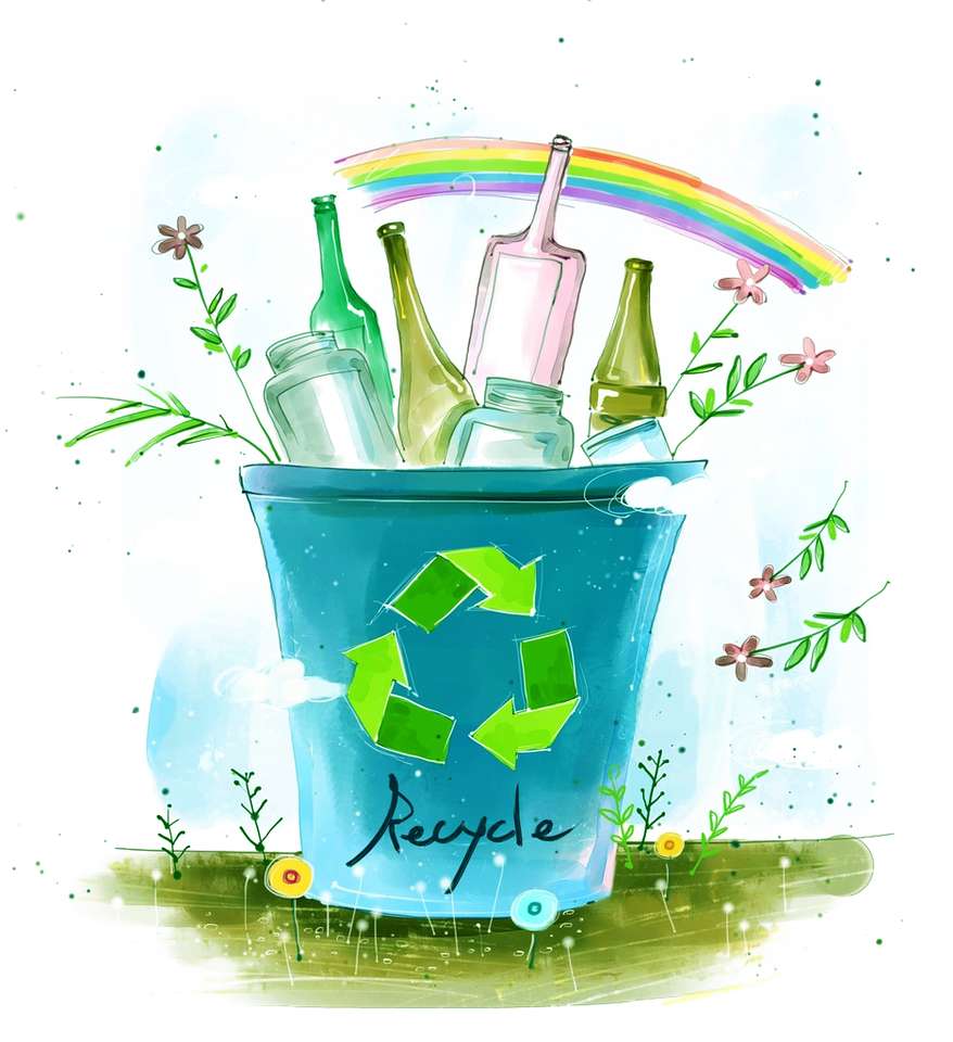 Tweede lente van recycling puzzel online van foto