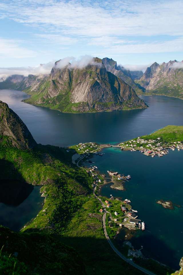 Island Sea Mountains puzzle online from photo