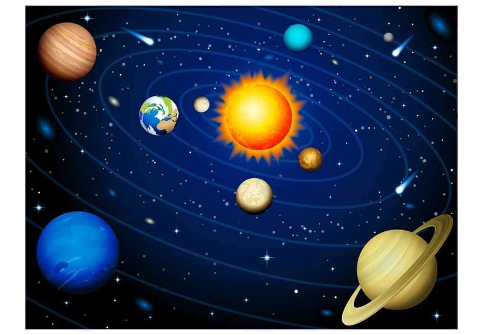 Solar system puzzle online from photo