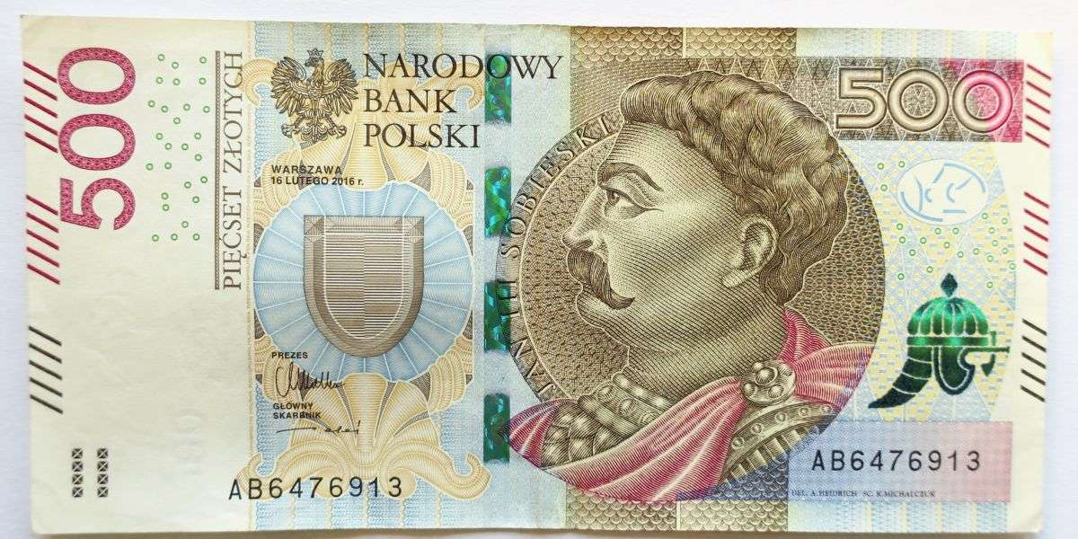 nota de banco 500 PLN puzzle online