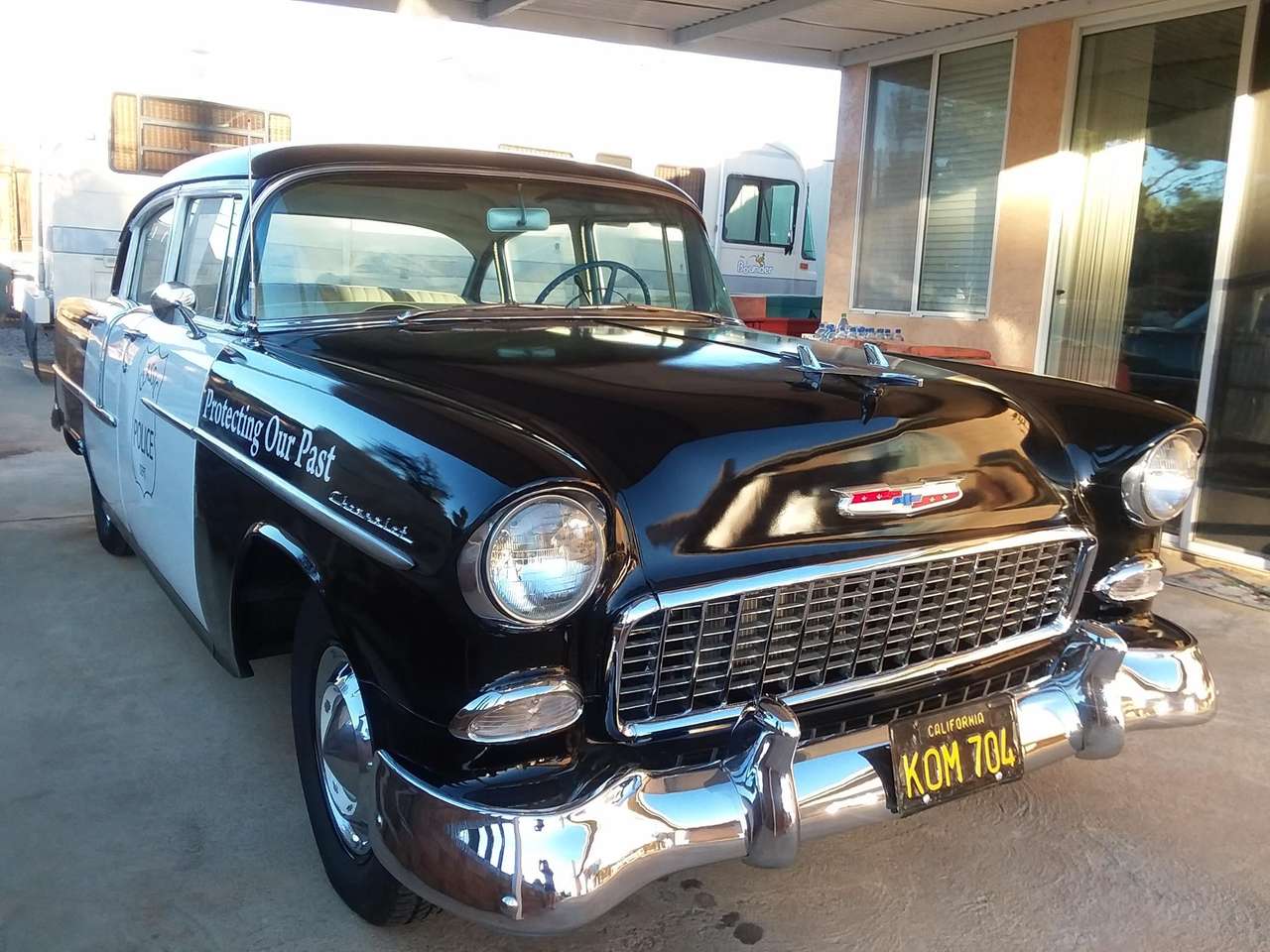 1955 chevy police car puzzle online from photo