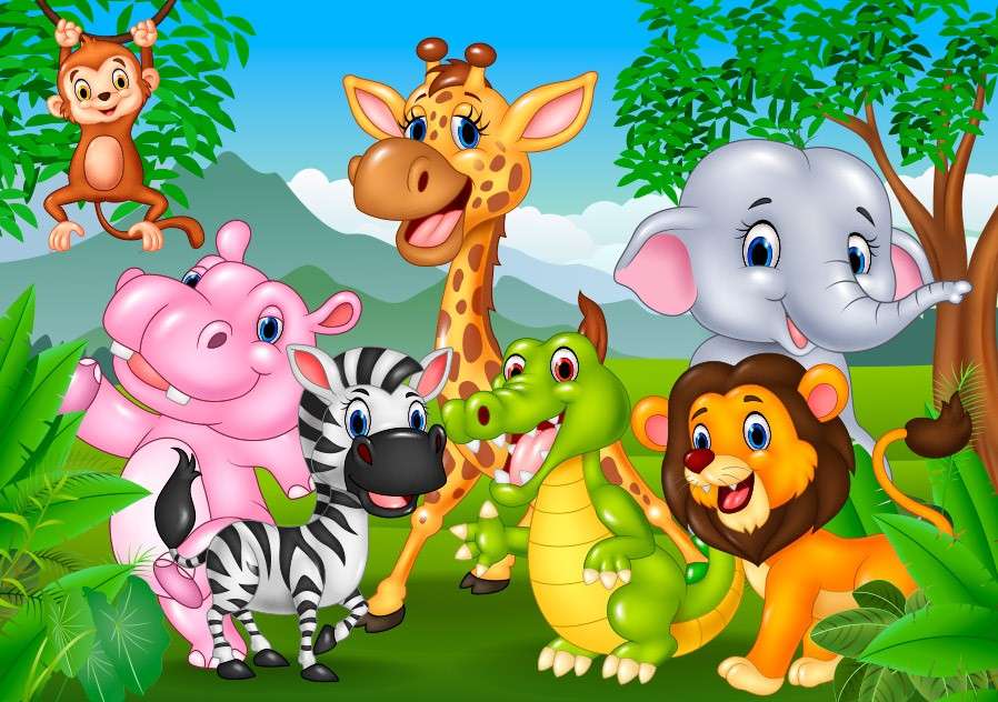 WORK THE PATIENCE WITH THE ANIMALS OF THE ZOO puzzle online from photo