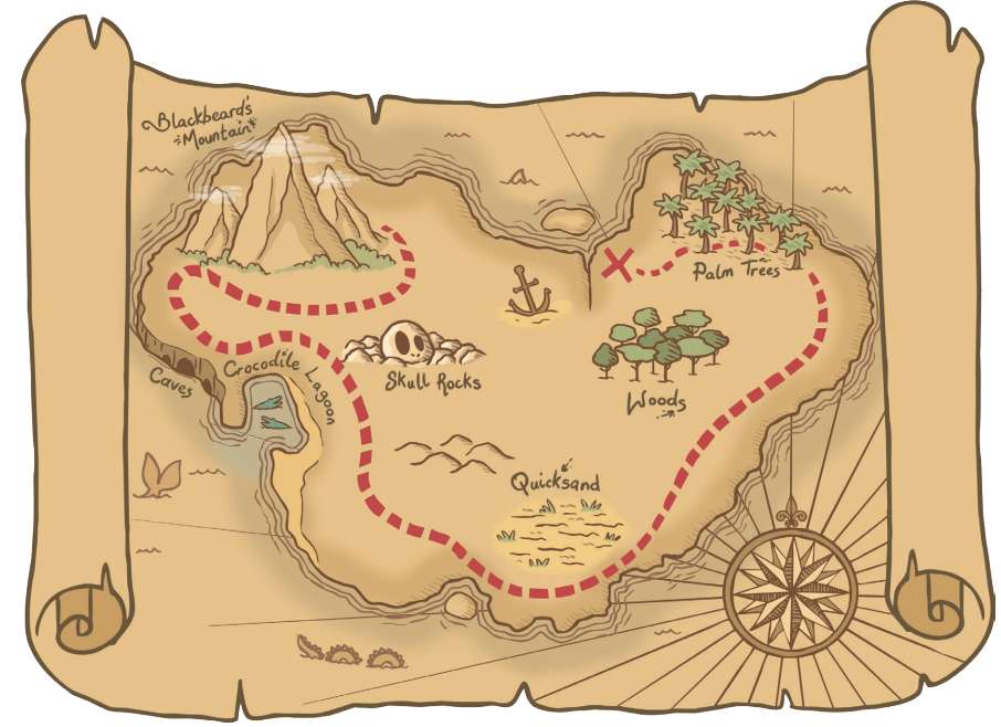 Treasure Map puzzle online from photo