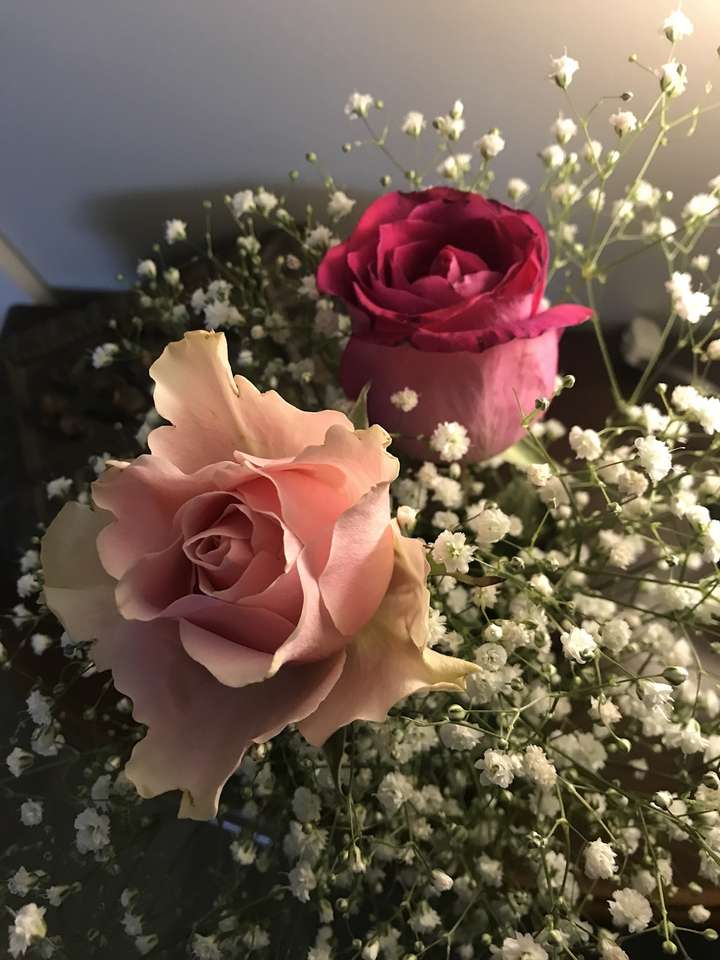 Μπουκέτο τριαντάφυλλο παζλ online από φωτογραφία