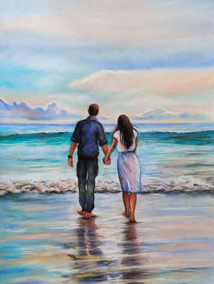 LOVERS ON THE BEACH online puzzle