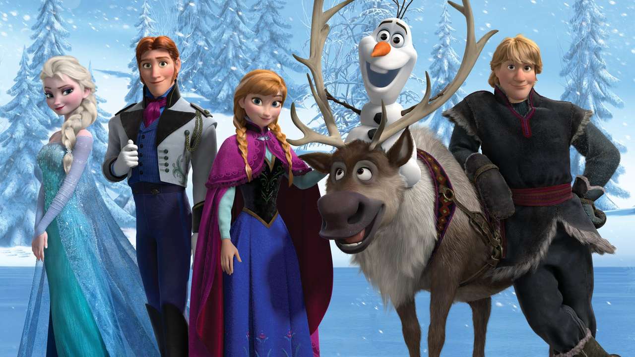 Elsa Frozen Puzzle Полный состав онлайн-пазл