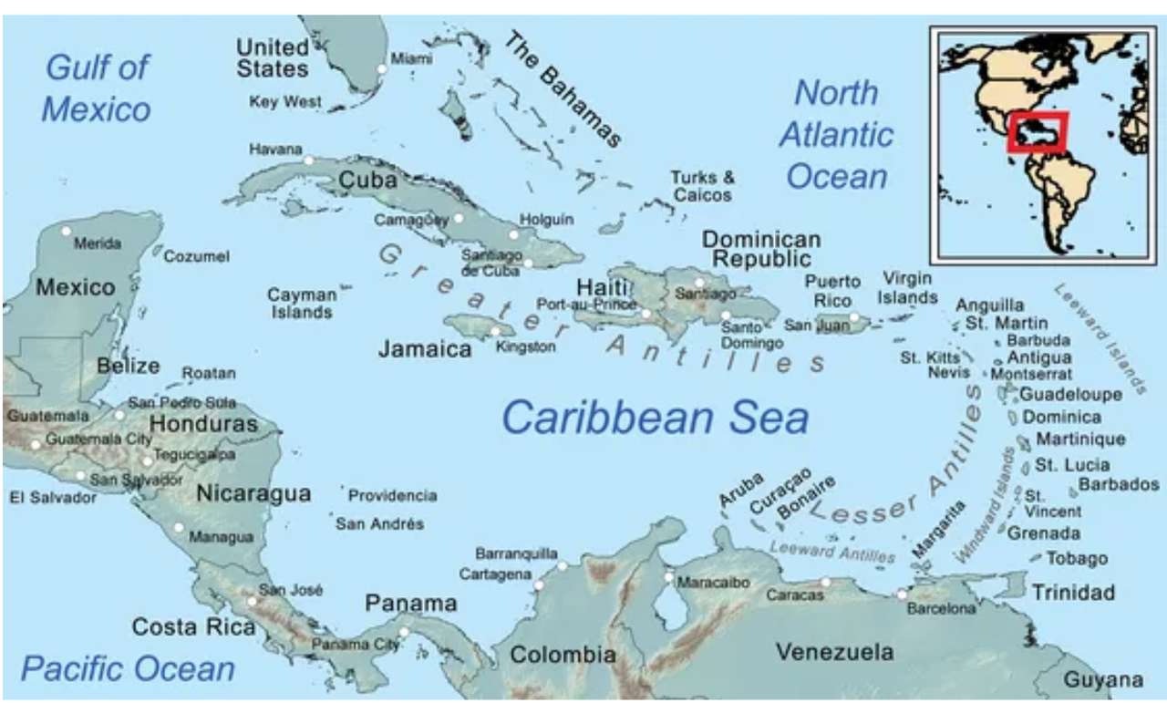 Caribbean sea puzzle online from photo