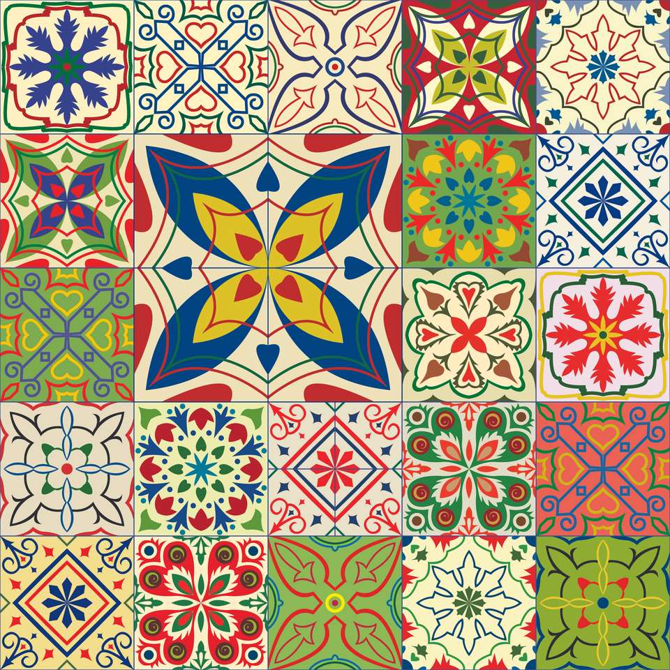Green Mediterranean Tiles online puzzle