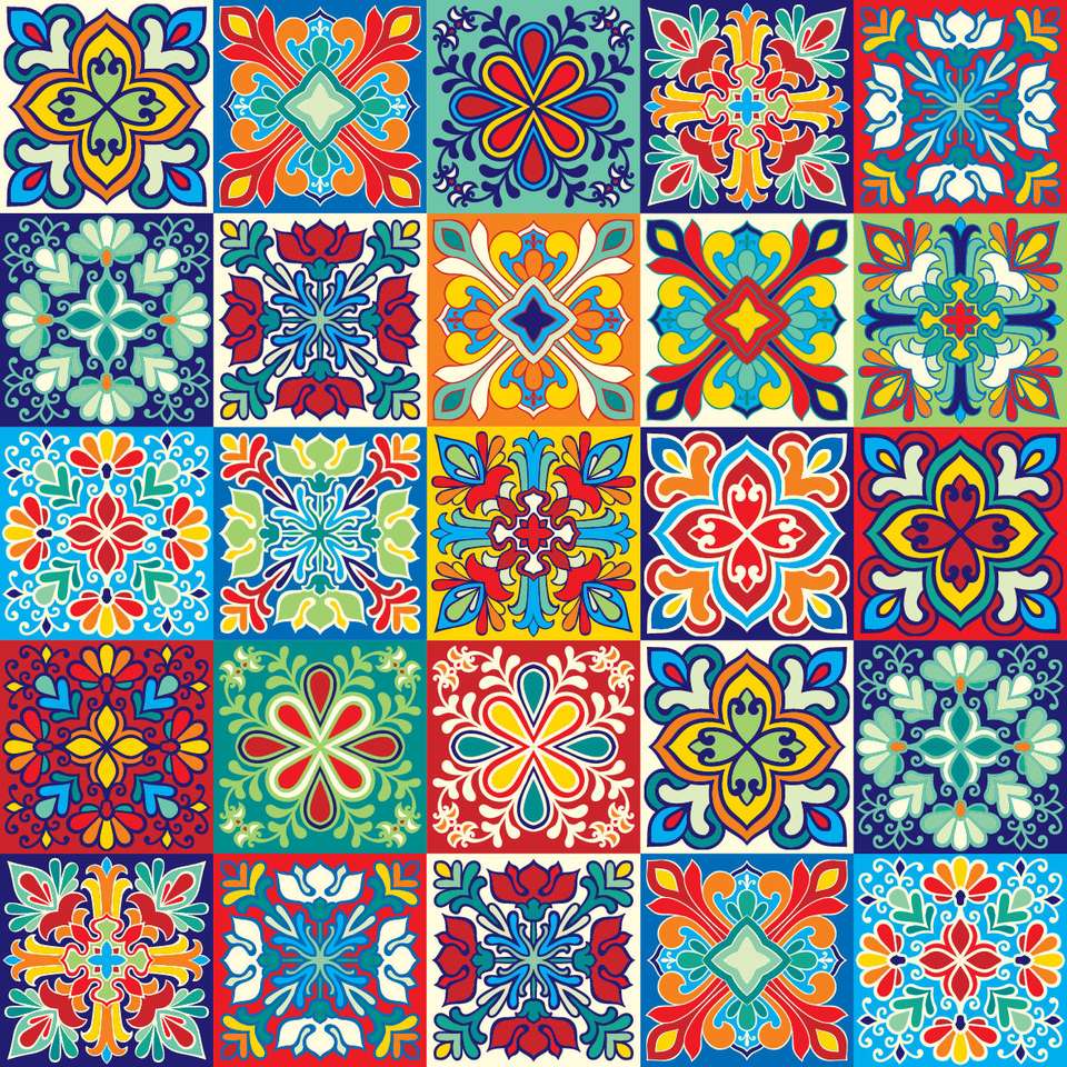 Azulejos mediterrâneos coloridos puzzle online
