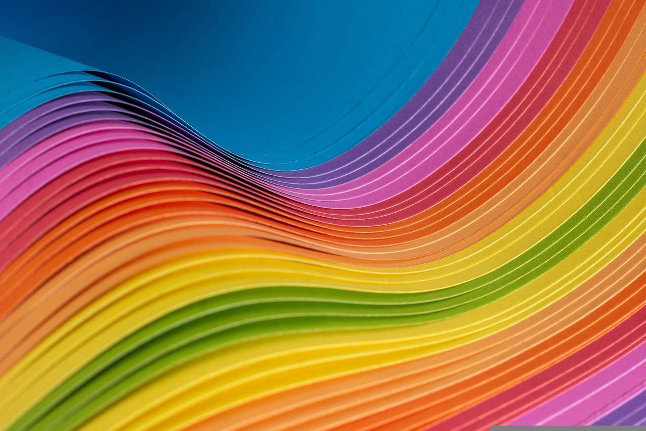 Abstract Rainbow Pattern puzzle online from photo