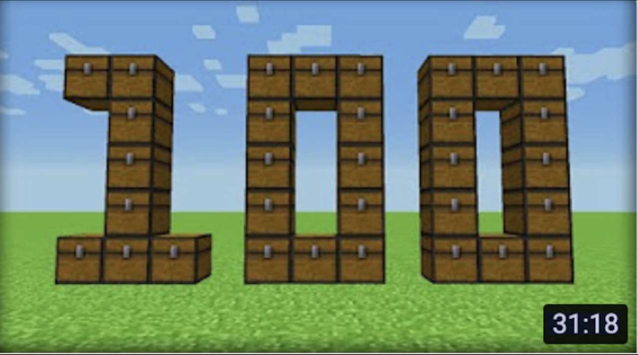 Minecraft 100 puzzle online a partir de foto