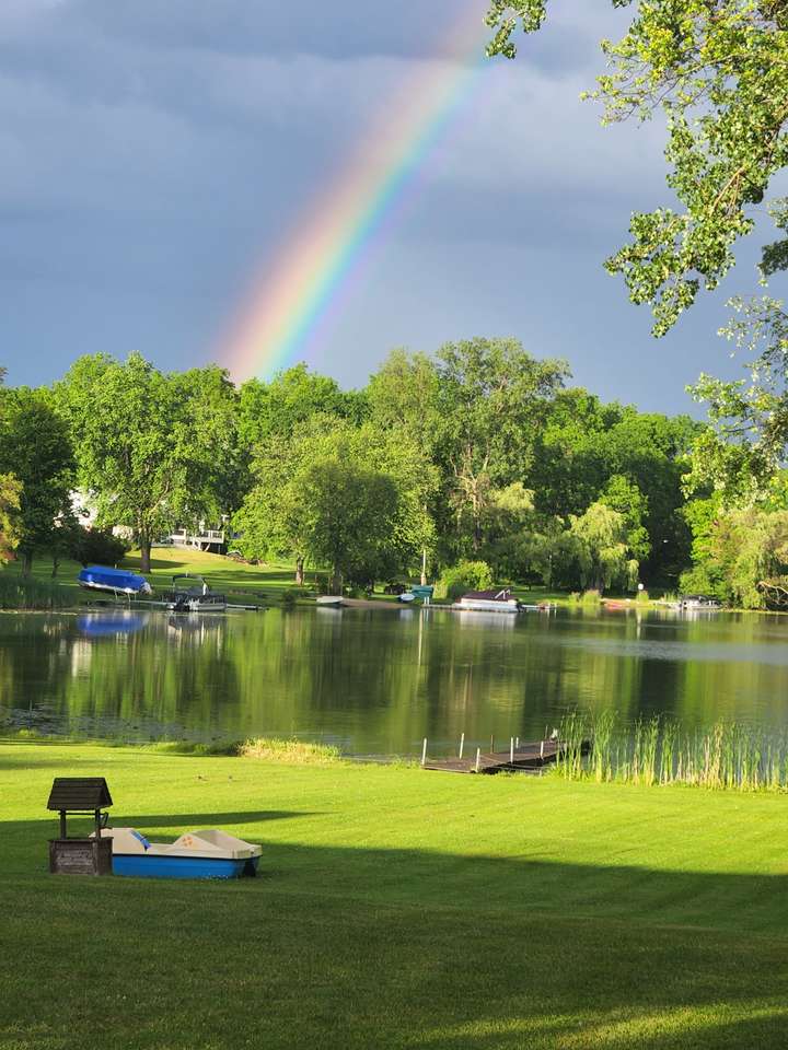 Arcobaleno in commercio puzzle online da foto