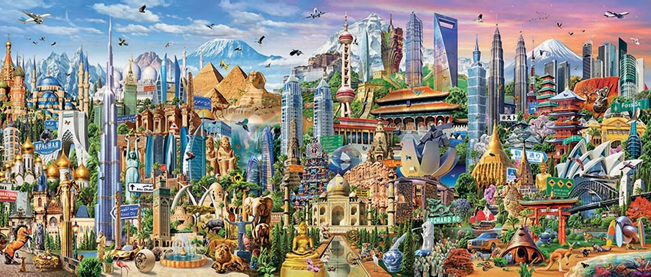 Ao redor do mundo quebra-cabeça puzzle online