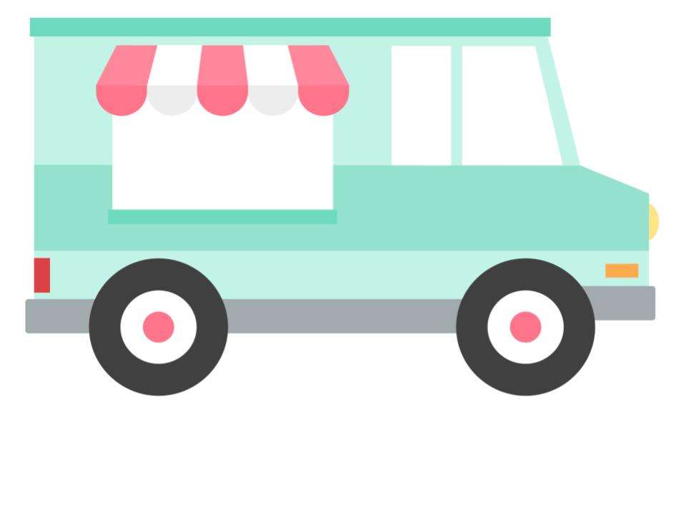 Камион за сладолед онлайн пъзел от снимка