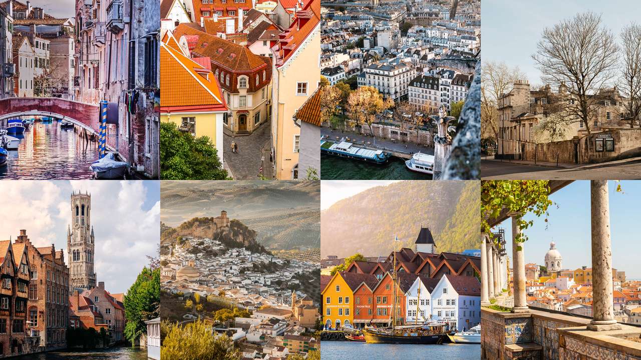 Centers in Europe puzzle online from photo