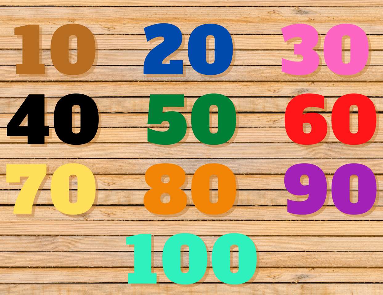 cuenta de 10 en 10 puzzle online a partir de foto