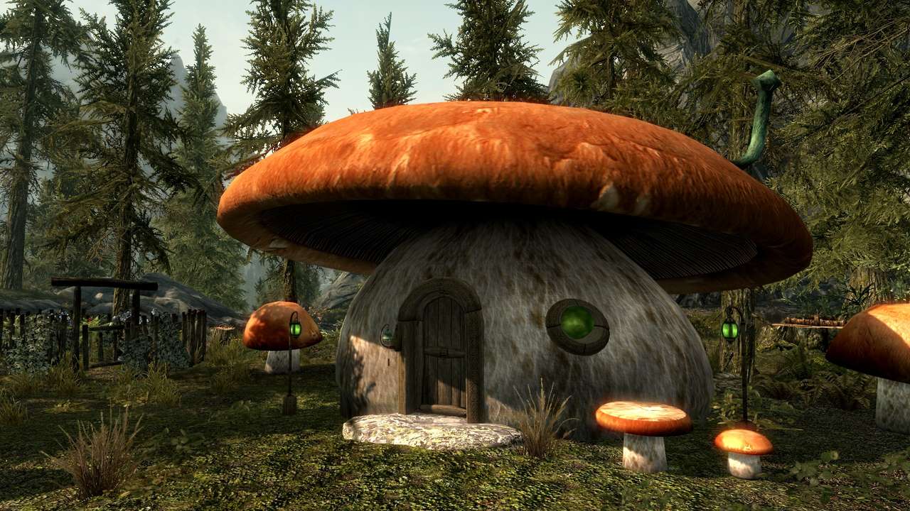 грибной домик онлайн-пазл