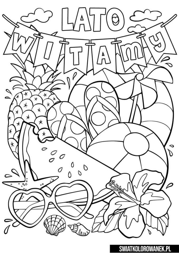summer coloring book online puzzle