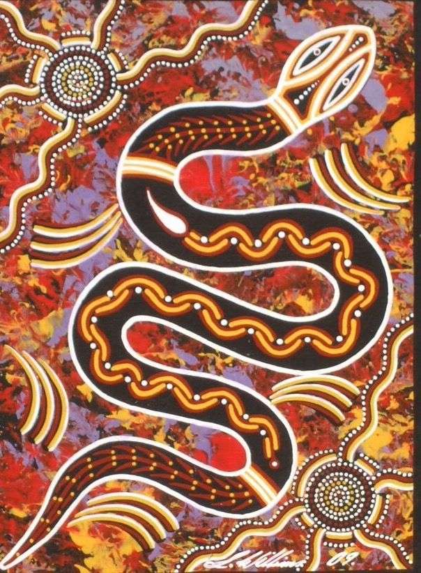serpiente arcoiris puzzle online a partir de foto