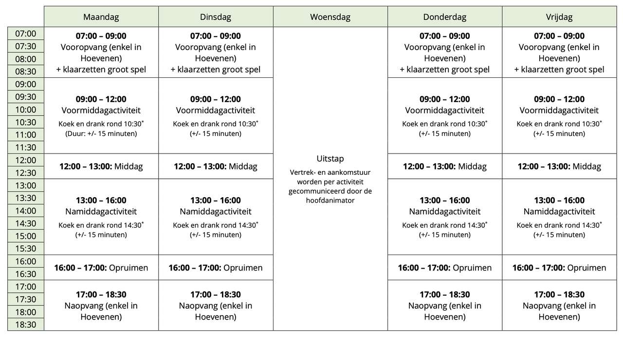 Weekindeling online puzzel