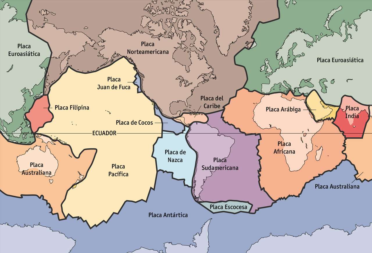 Plate tectonics online puzzle