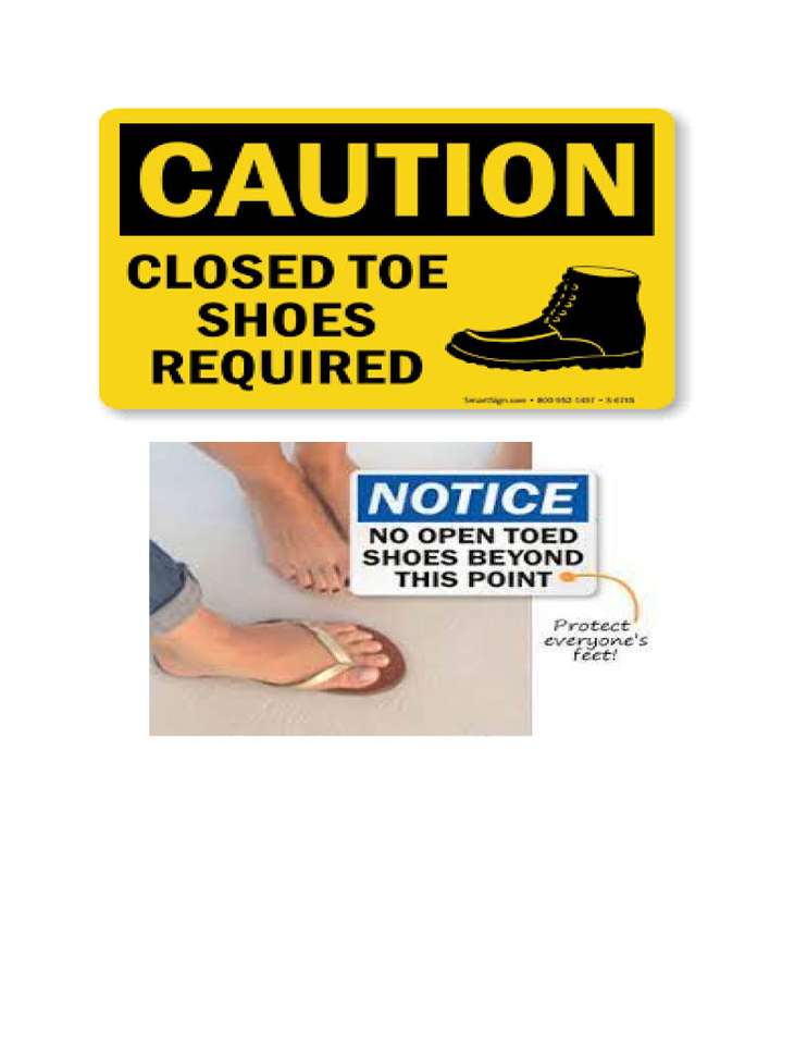 Closed toed shoes online puzzle